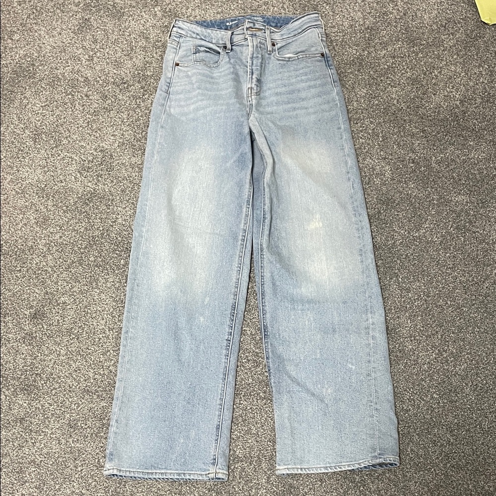 Old Navy Extra High Rise Sky-Hi Wide Leg Jeans
